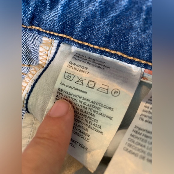 💙 H&M Size 2 Vintage High-Wasted Straight Leg Jeans 💙 - Picture 5 of 5